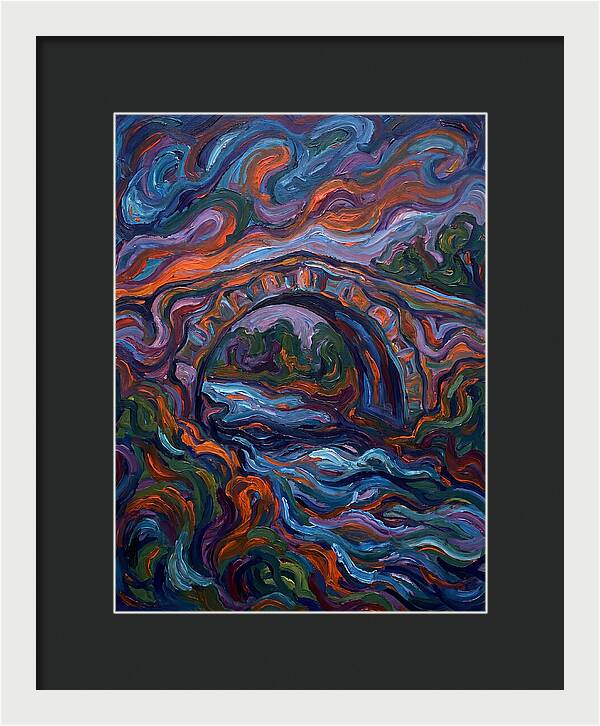 Arch Bridge Under Vibrant Skies