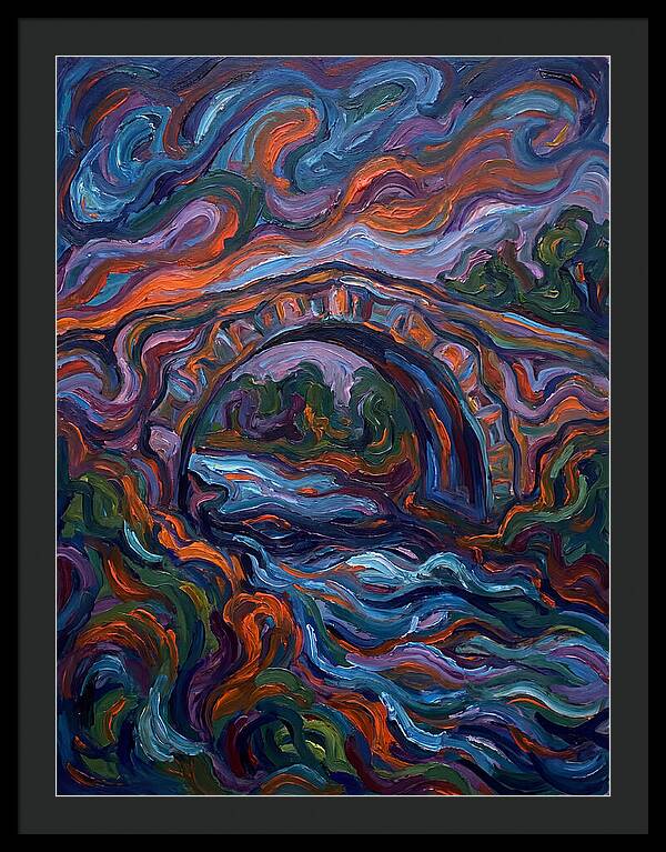 Arch Bridge Under Vibrant Skies