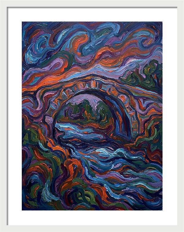 Arch Bridge Under Vibrant Skies