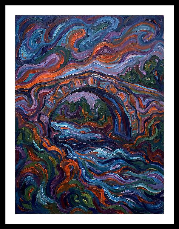 Arch Bridge Under Vibrant Skies