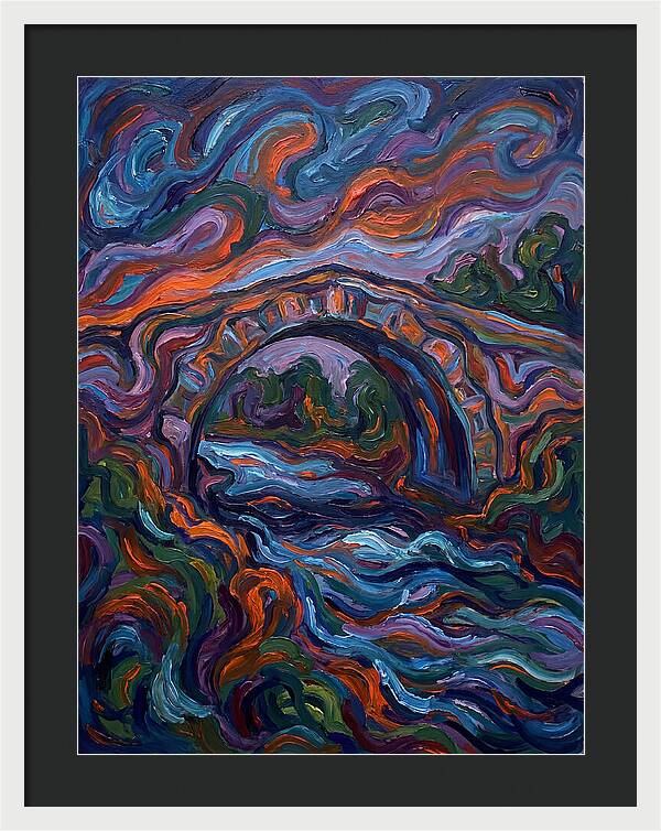 Arch Bridge Under Vibrant Skies