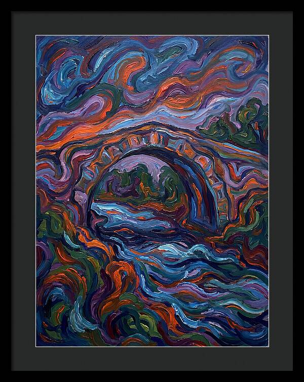 Arch Bridge Under Vibrant Skies