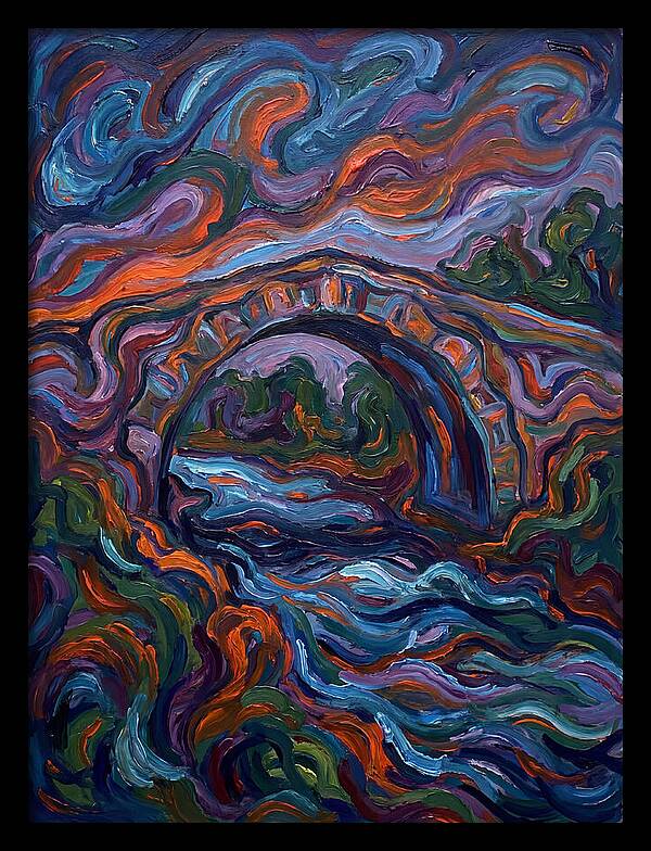 Arch Bridge Under Vibrant Skies