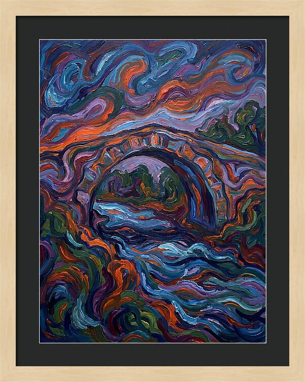 Arch Bridge Under Vibrant Skies