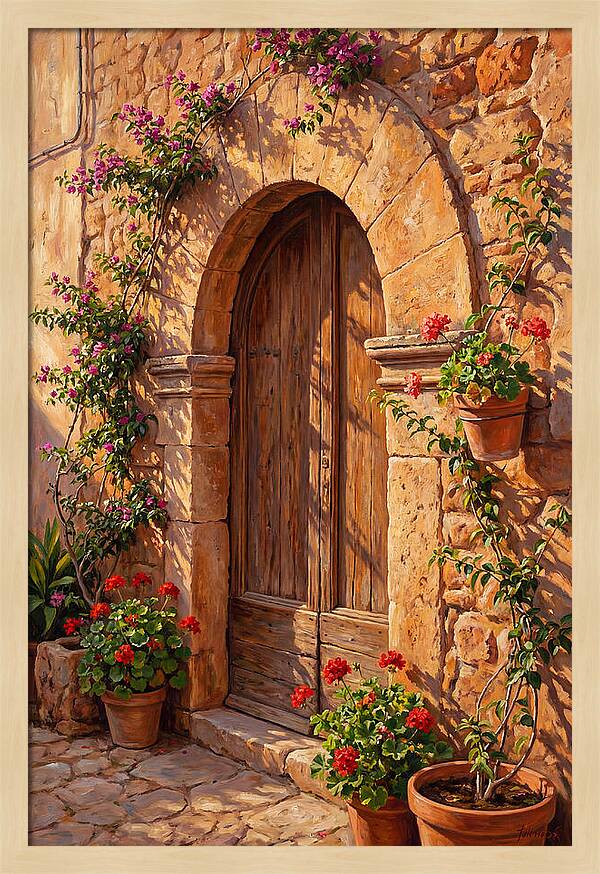 Arched Doorway In Bloom