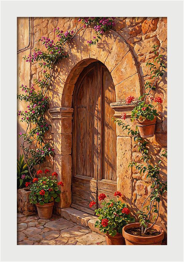 Arched Doorway In Bloom