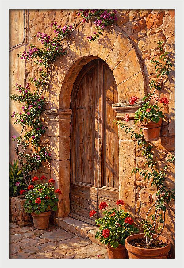 Arched Doorway In Bloom