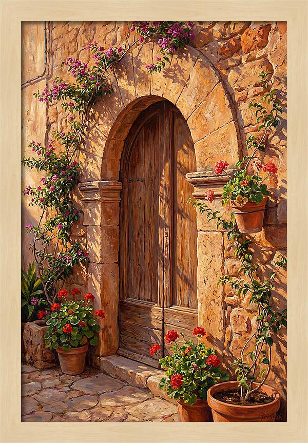 Arched Doorway In Bloom