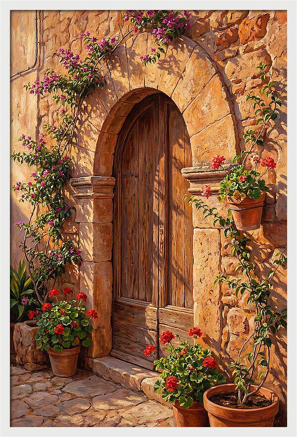 Arched Doorway In Bloom