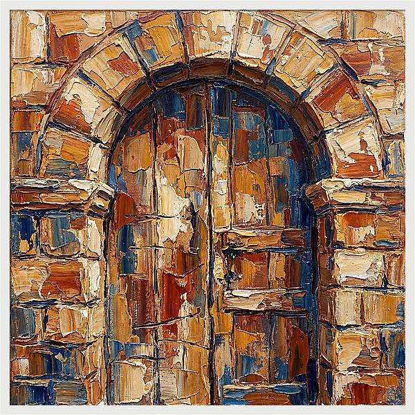 Arched Doorway In Earthy Tones