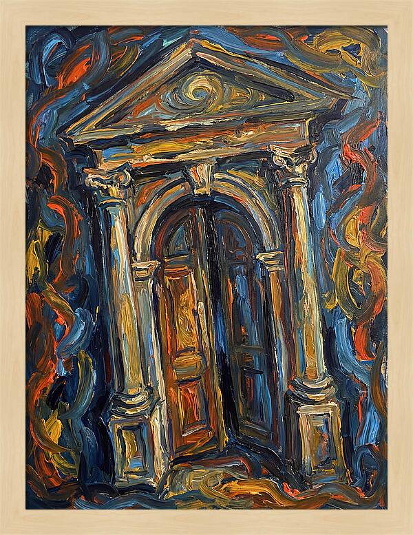 Arched Doorway In Expressionist Style