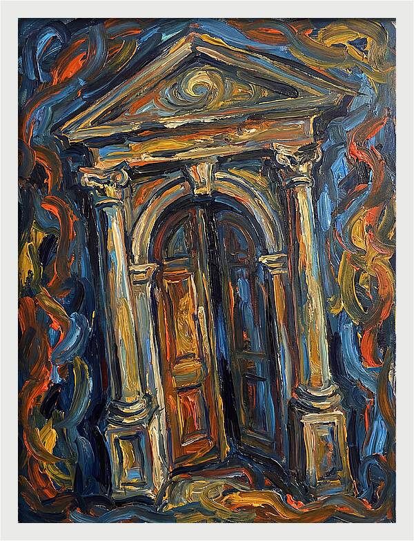 Arched Doorway In Expressionist Style