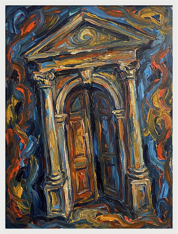 Arched Doorway In Expressionist Style