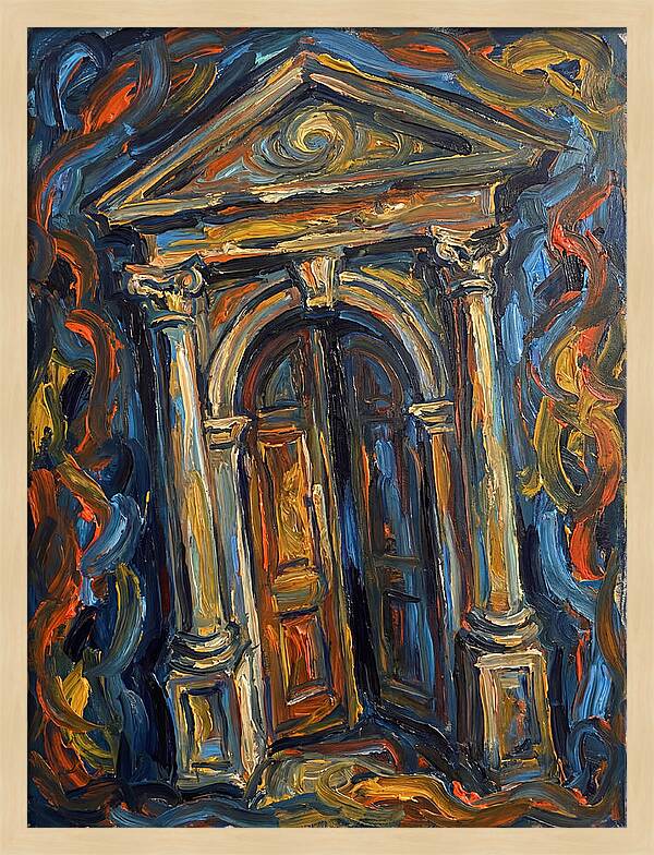 Arched Doorway In Expressionist Style