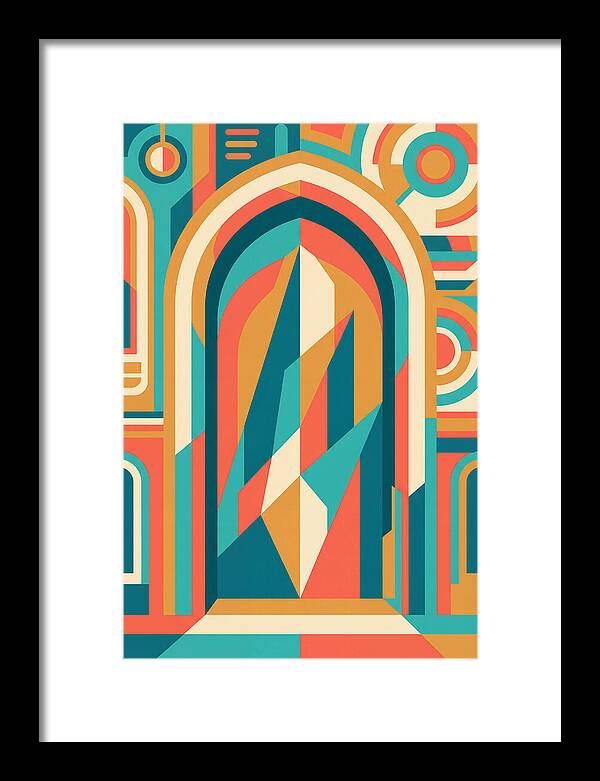Arched Doorway In Vibrant Colors