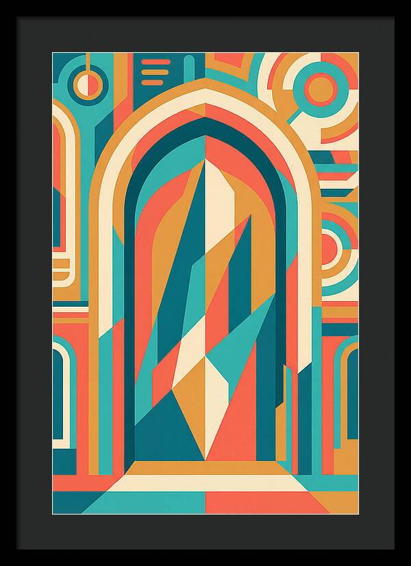 Arched Doorway In Vibrant Colors