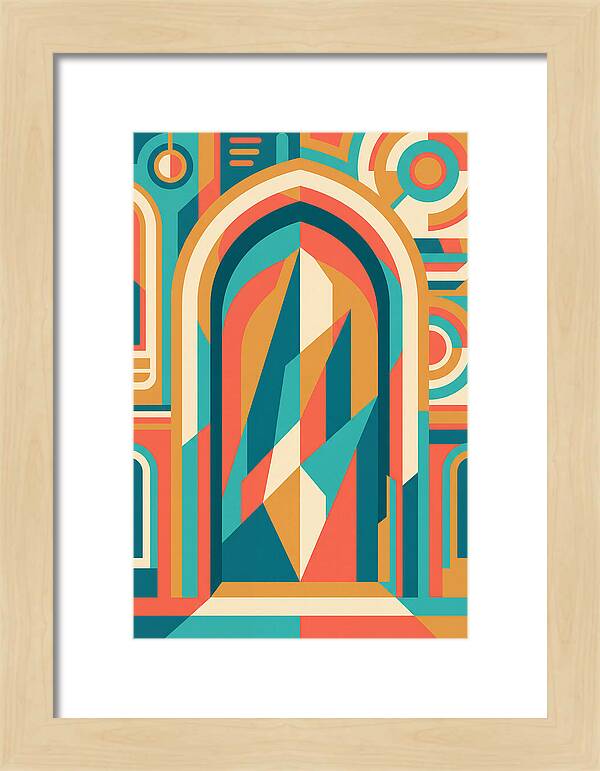 Arched Doorway In Vibrant Colors