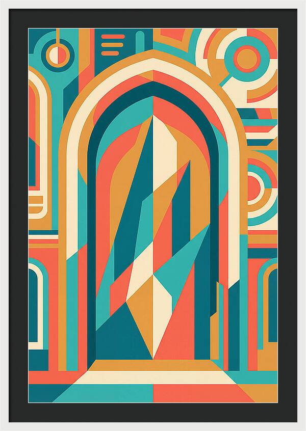Arched Doorway In Vibrant Colors