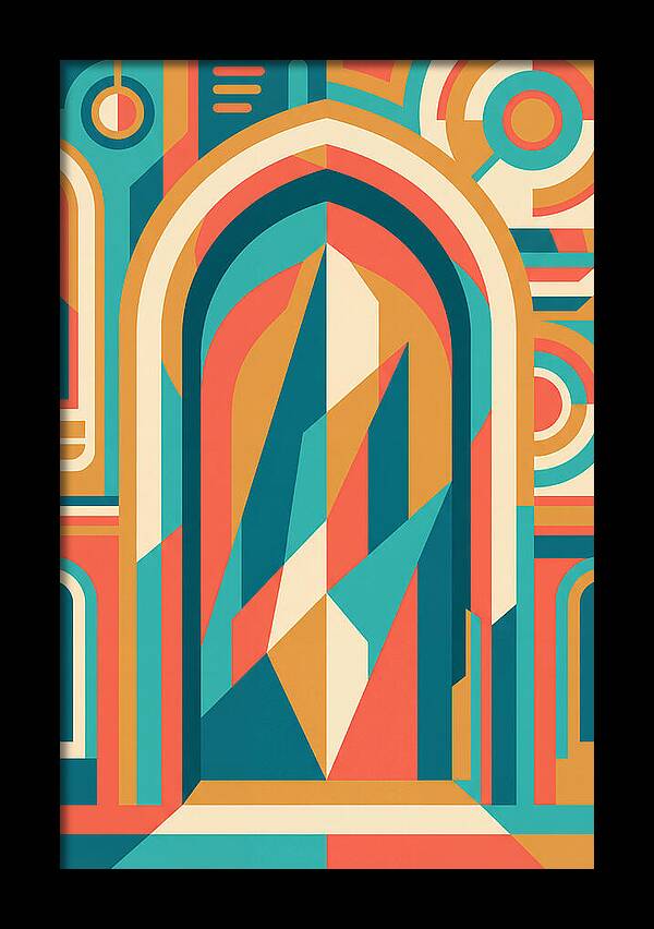 Arched Doorway In Vibrant Colors