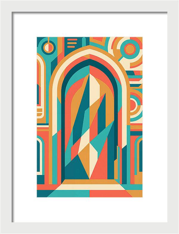 Arched Doorway In Vibrant Colors