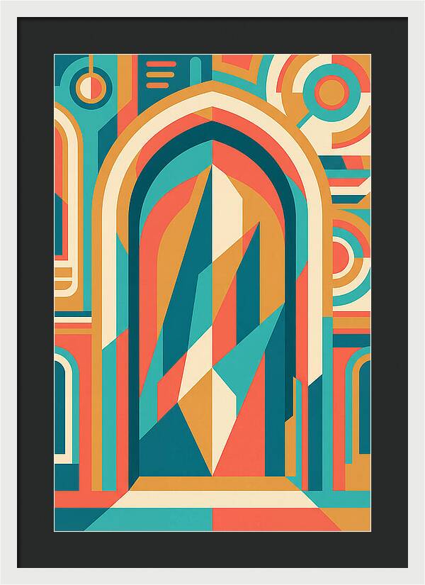 Arched Doorway In Vibrant Colors