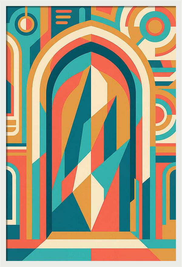 Arched Doorway In Vibrant Colors