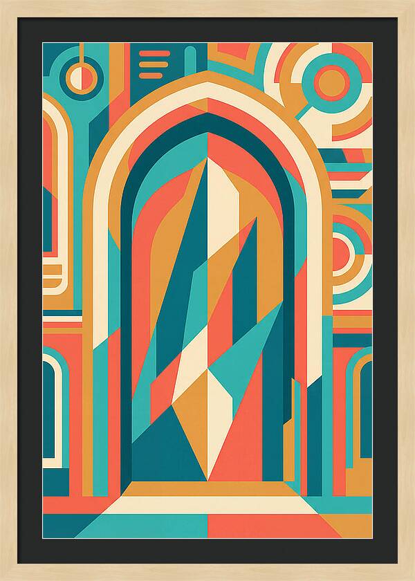 Arched Doorway In Vibrant Colors