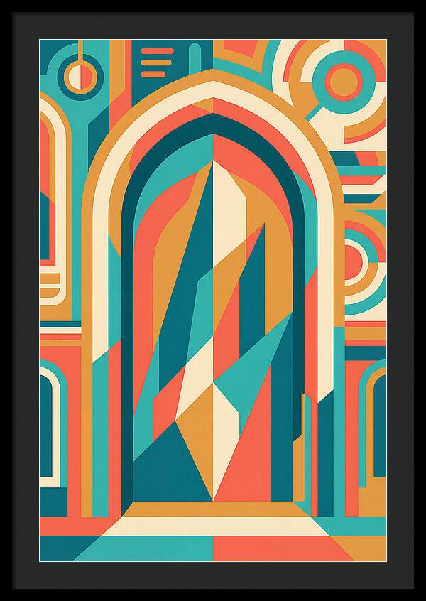 Arched Doorway In Vibrant Colors
