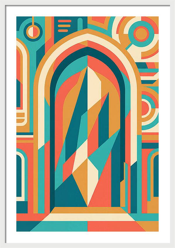 Arched Doorway In Vibrant Colors