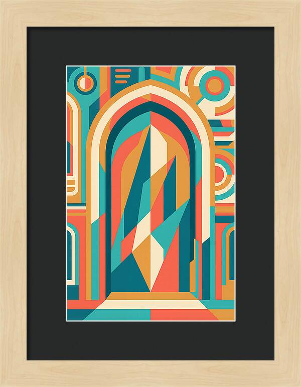 Arched Doorway In Vibrant Colors