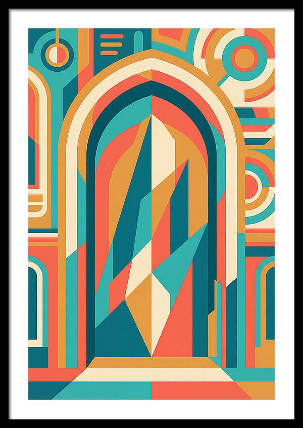 Arched Doorway In Vibrant Colors