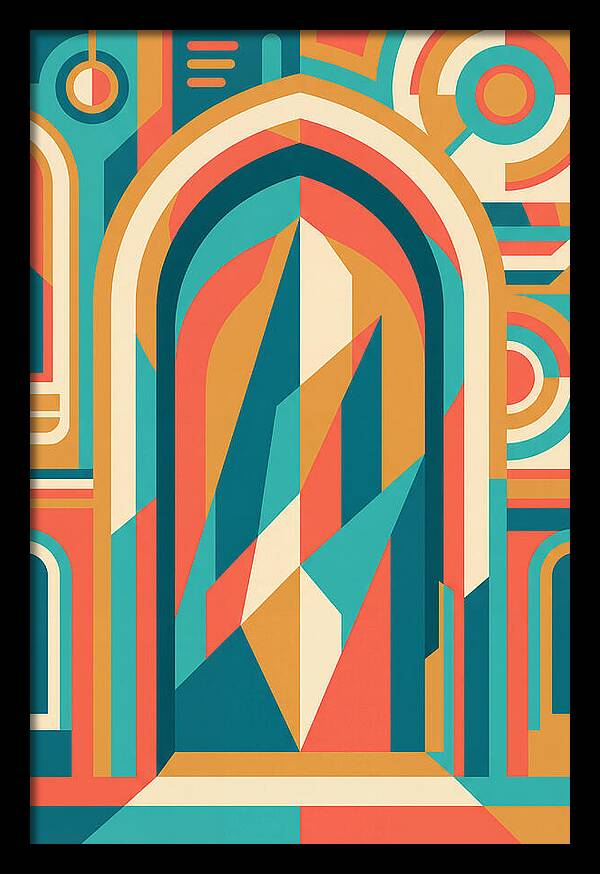 Arched Doorway In Vibrant Colors