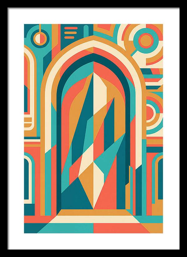 Arched Doorway In Vibrant Colors