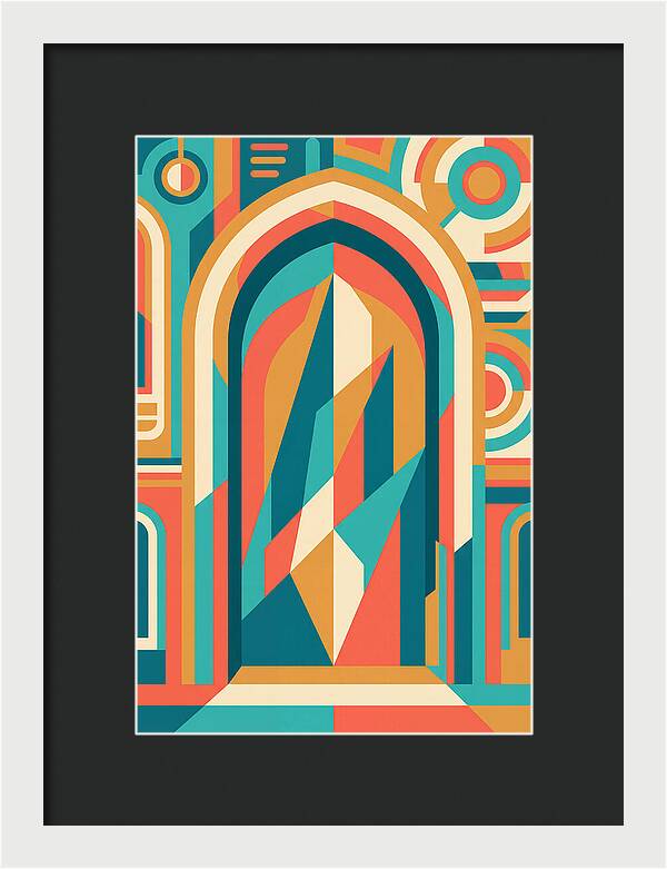 Arched Doorway In Vibrant Colors