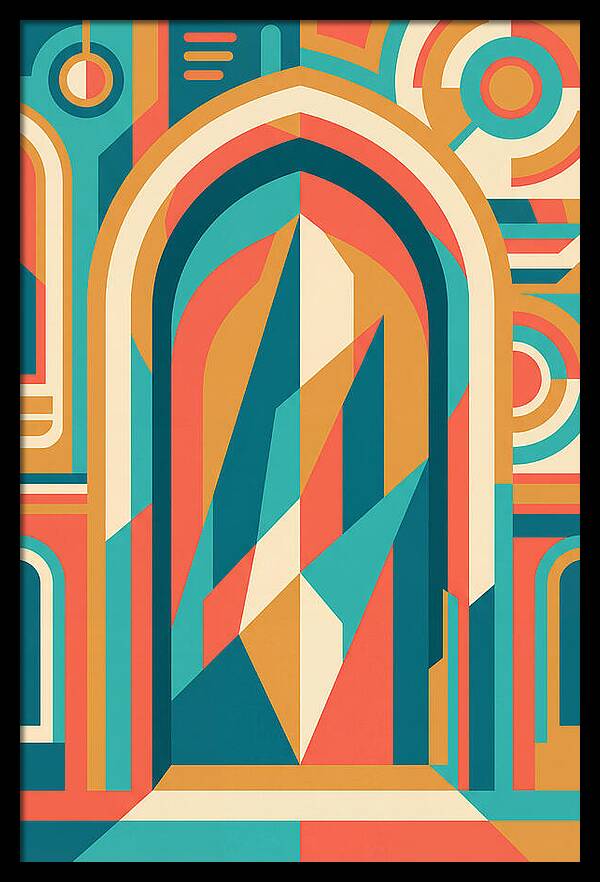 Arched Doorway In Vibrant Colors