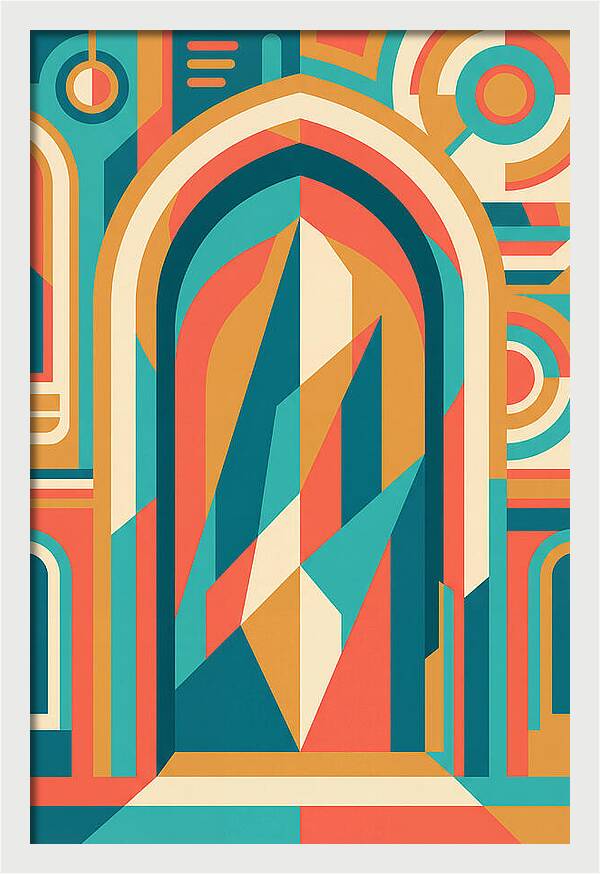 Arched Doorway In Vibrant Colors