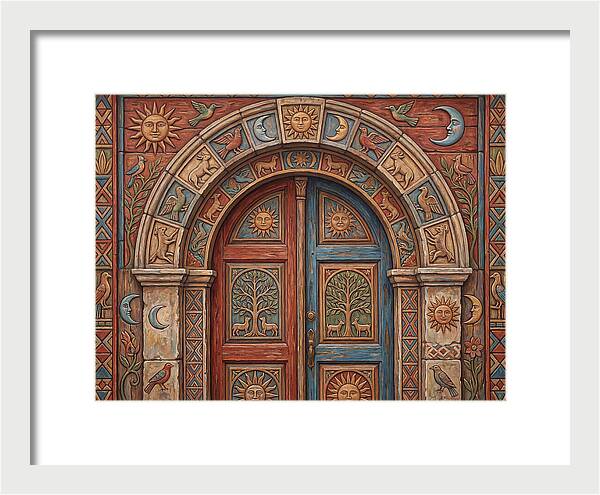 Arched Doorway With Folk Motifs