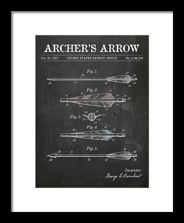 Archer's Arrow Chalkboard Patent Us1748200a