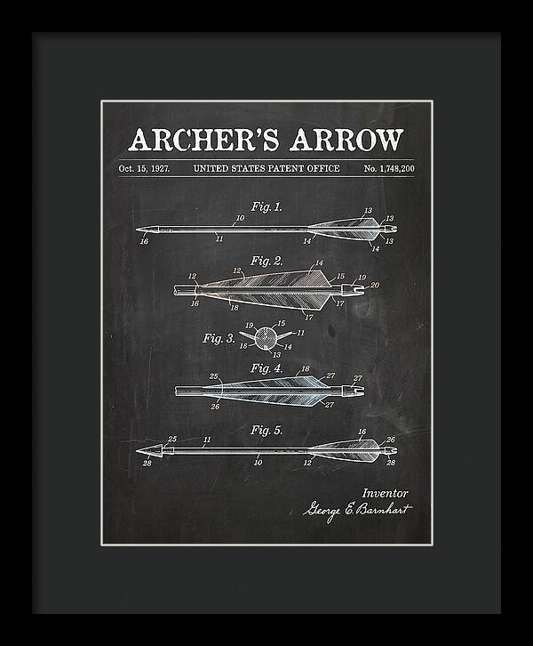Archer's Arrow Chalkboard Patent Us1748200a