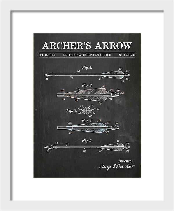 Archer's Arrow Chalkboard Patent Us1748200a