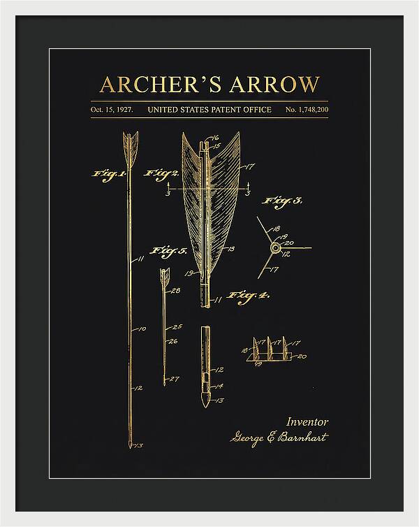 Archer's Arrow Gold Patent Us1748200a