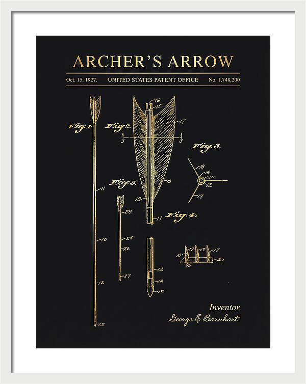 Archer's Arrow Gold Patent Us1748200a