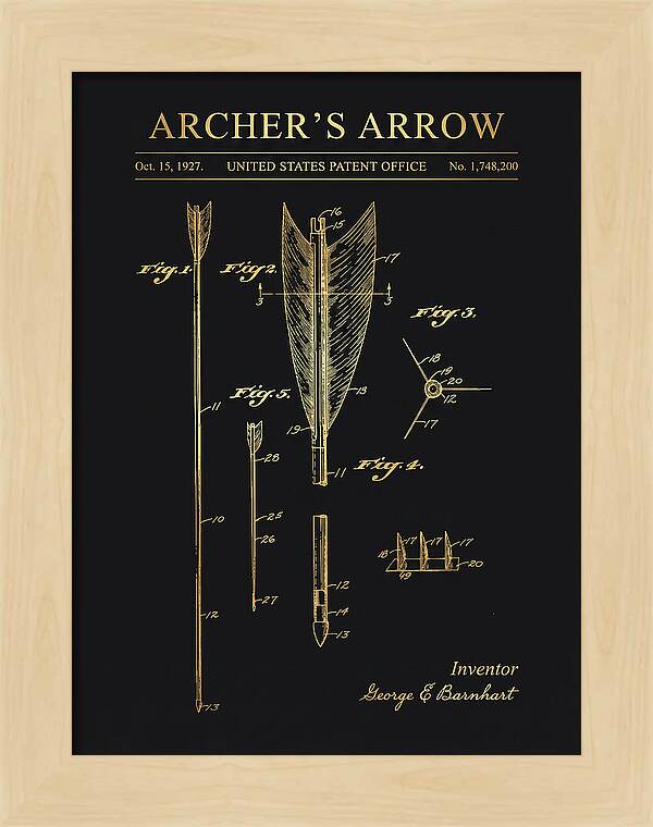 Archer's Arrow Gold Patent Us1748200a