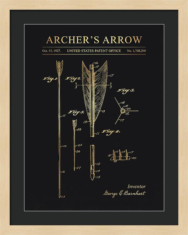 Archer's Arrow Gold Patent Us1748200a
