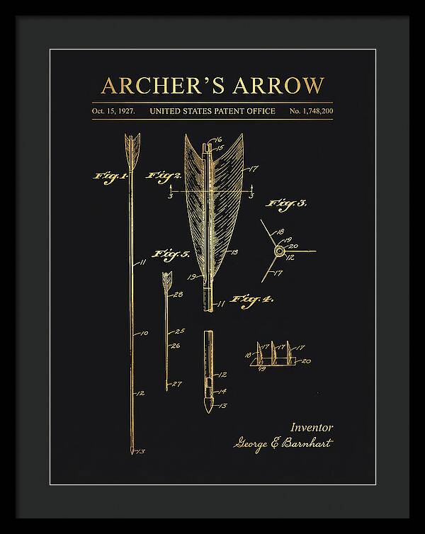 Archer's Arrow Gold Patent Us1748200a
