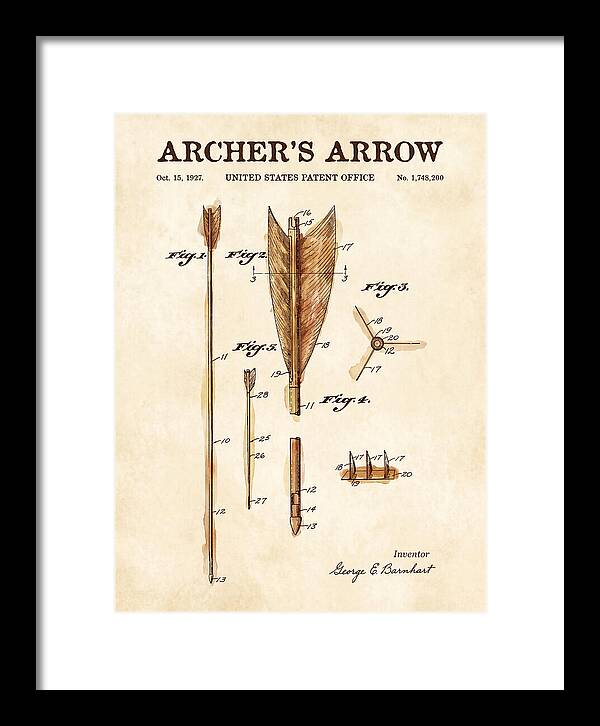 Archer's Arrow Watercolor Patent Us1748200a