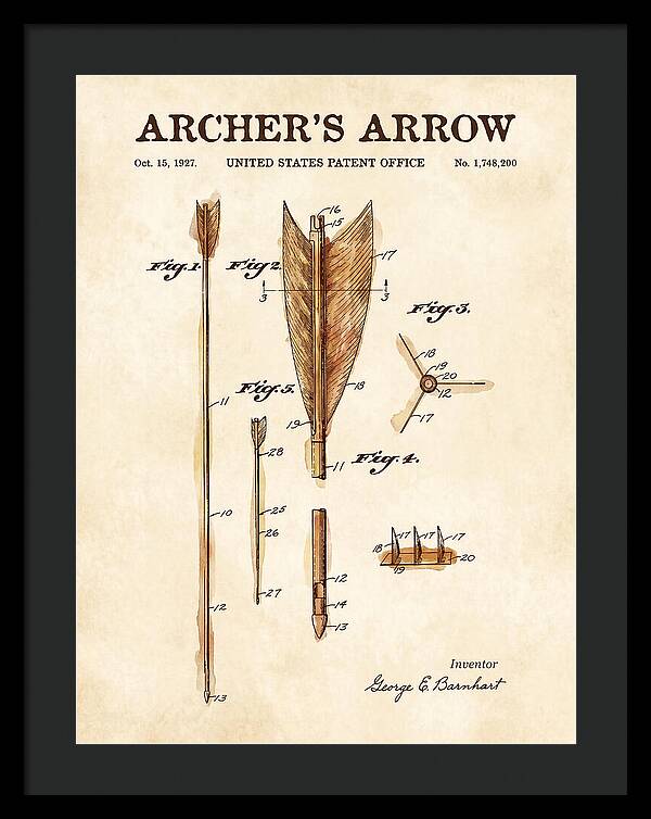 Archer's Arrow Watercolor Patent Us1748200a
