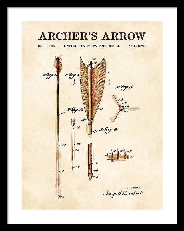 Archer's Arrow Watercolor Patent Us1748200a