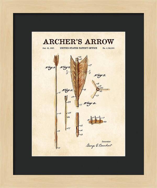 Archer's Arrow Watercolor Patent Us1748200a