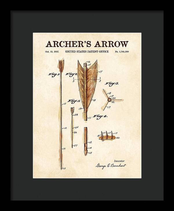 Archer's Arrow Watercolor Patent Us1748200a